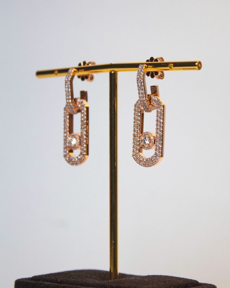 Lab Grown Diamond Rose Gold Earrings