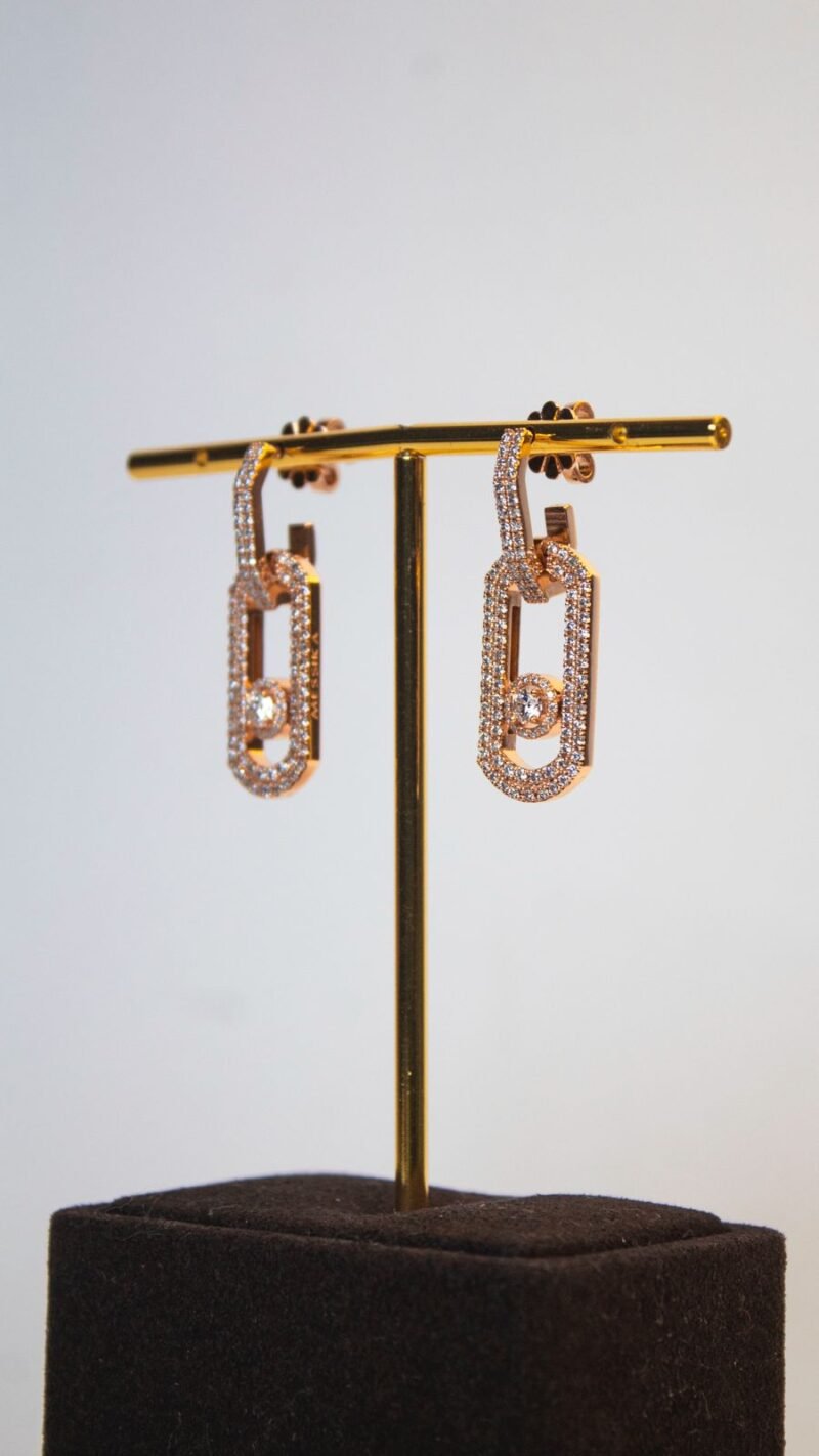 Lab Grown Diamond Rose Gold Earrings