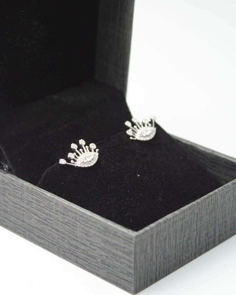 Sparkling 48 Lab Grown diamonds Earrings with 18K White Gold