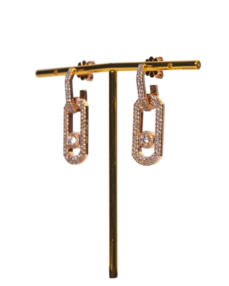 Lab Grown Diamond Rose Gold Earrings