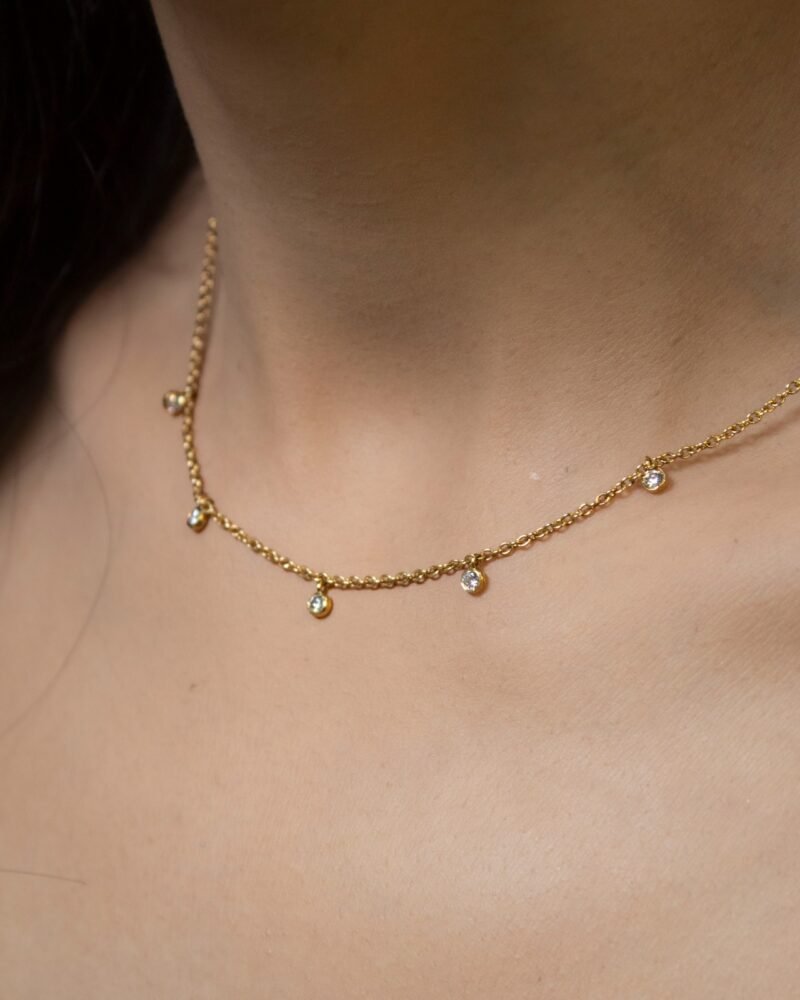 Yellow Gold Lab Diamond Necklace
