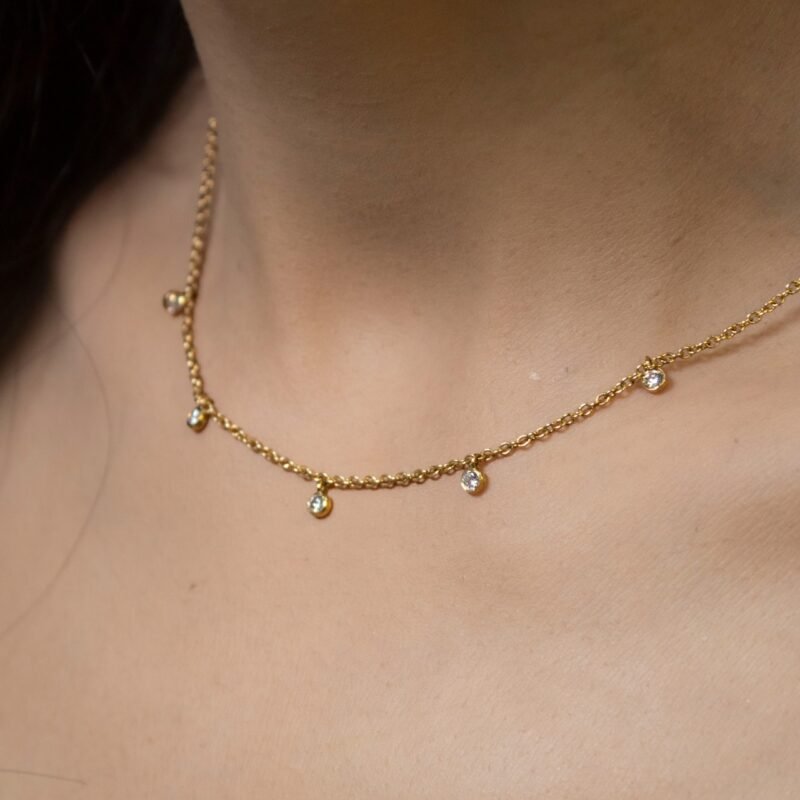 Yellow Gold Lab Diamond Necklace