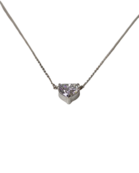 Heart-shaped Diamond Chain & Earring Set
